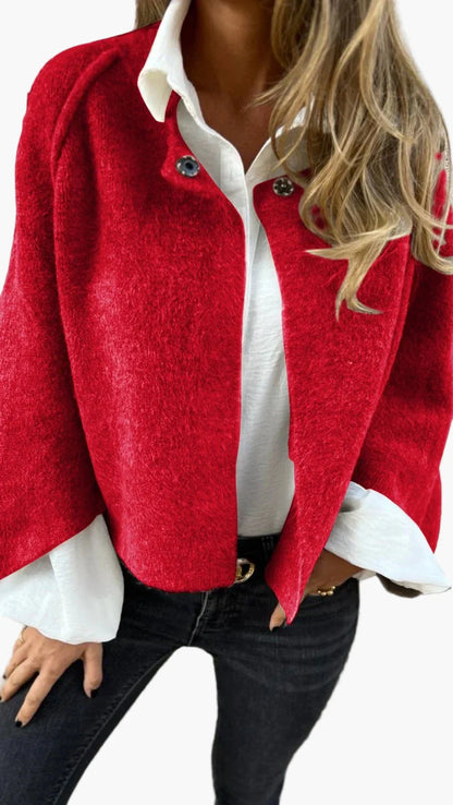 Women's Elegant Short Jacket – Classic Versatile Statement Coat for Business & Casual