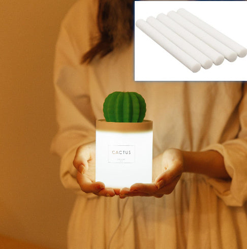 Selene – Ultrasone Aroma Luchtbevochtiger met LED Licht en Cactus Design