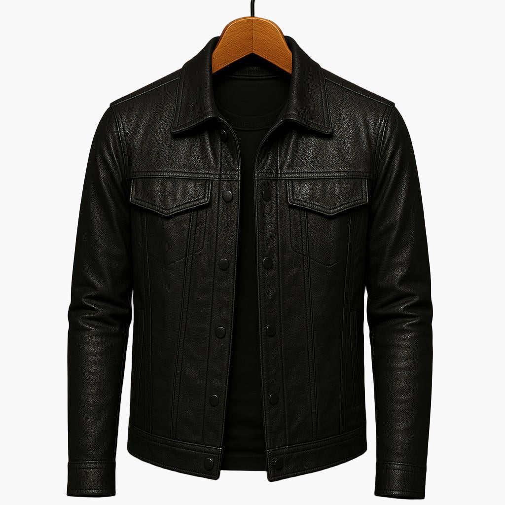 Men's Classic Moto-Inspired Street Style Jacket – Modern Fit, Versatile Everyday Outerwear