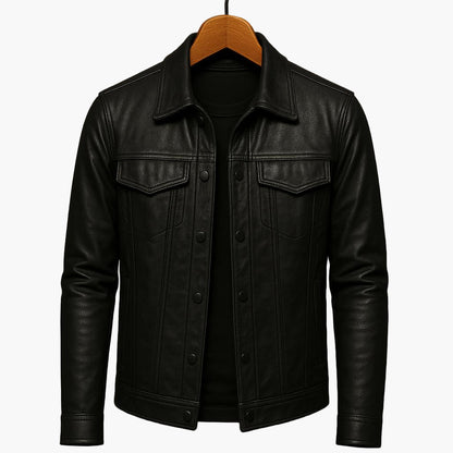 Men's Classic Moto-Inspired Street Style Jacket – Modern Fit, Versatile Everyday Outerwear