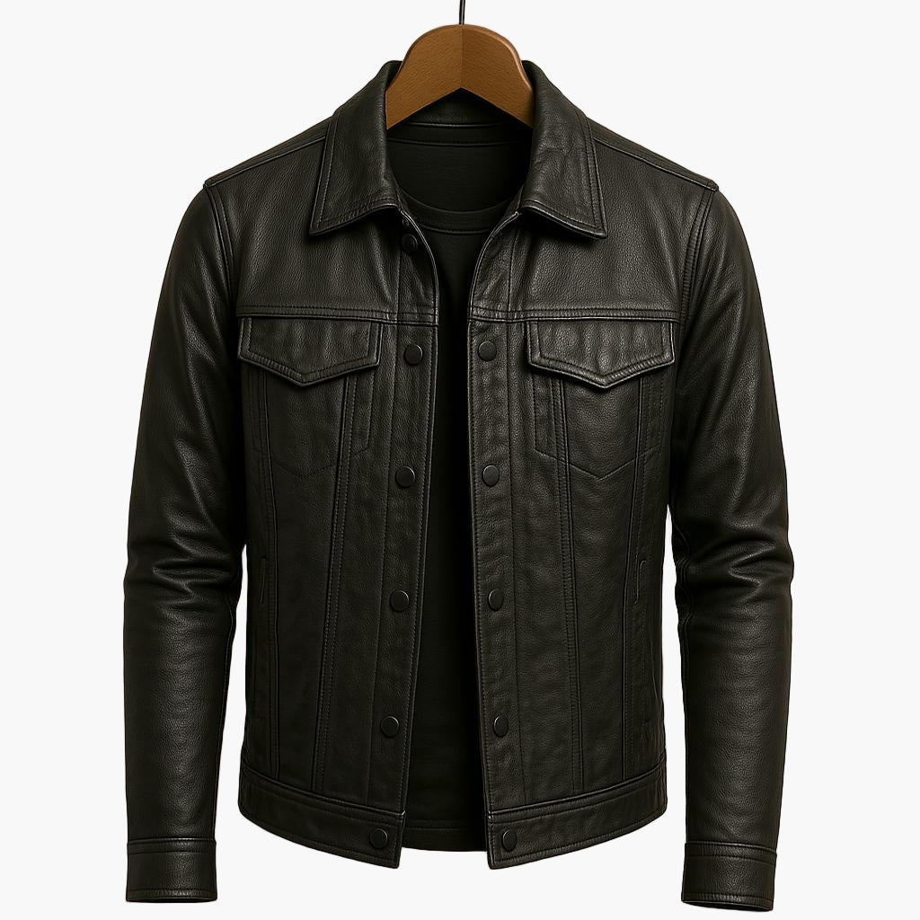 Men's Classic Moto-Inspired Street Style Jacket – Modern Fit, Versatile Everyday Outerwear