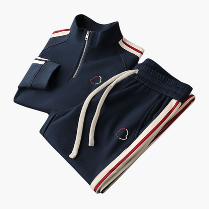 Men's Sporty Half-Zip Tracksuit Set – Modern Jogger for Casual & Athletic Wear