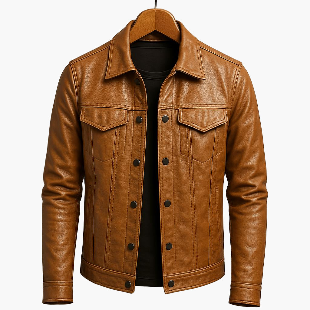 Men's Classic Moto-Inspired Street Style Jacket – Modern Fit, Versatile Everyday Outerwear