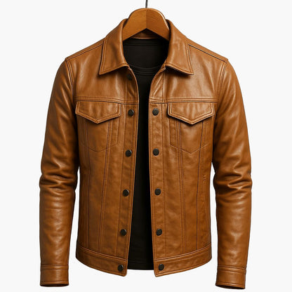 Men's Classic Moto-Inspired Street Style Jacket – Modern Fit, Versatile Everyday Outerwear