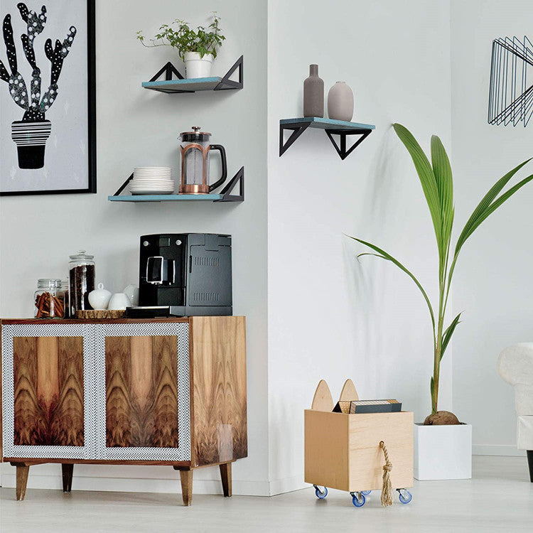 Lucian – Wandplank Beugel van Antiek Hout
