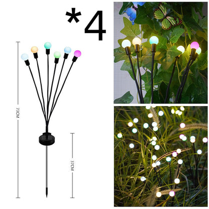 Zonne-Tuinverlichting Vuurvliegjes – 6 t/m 10 Lampjes | Warm Wit of Multikleur | Sfeerverlichting voor Buiten met Bewegende Effecten