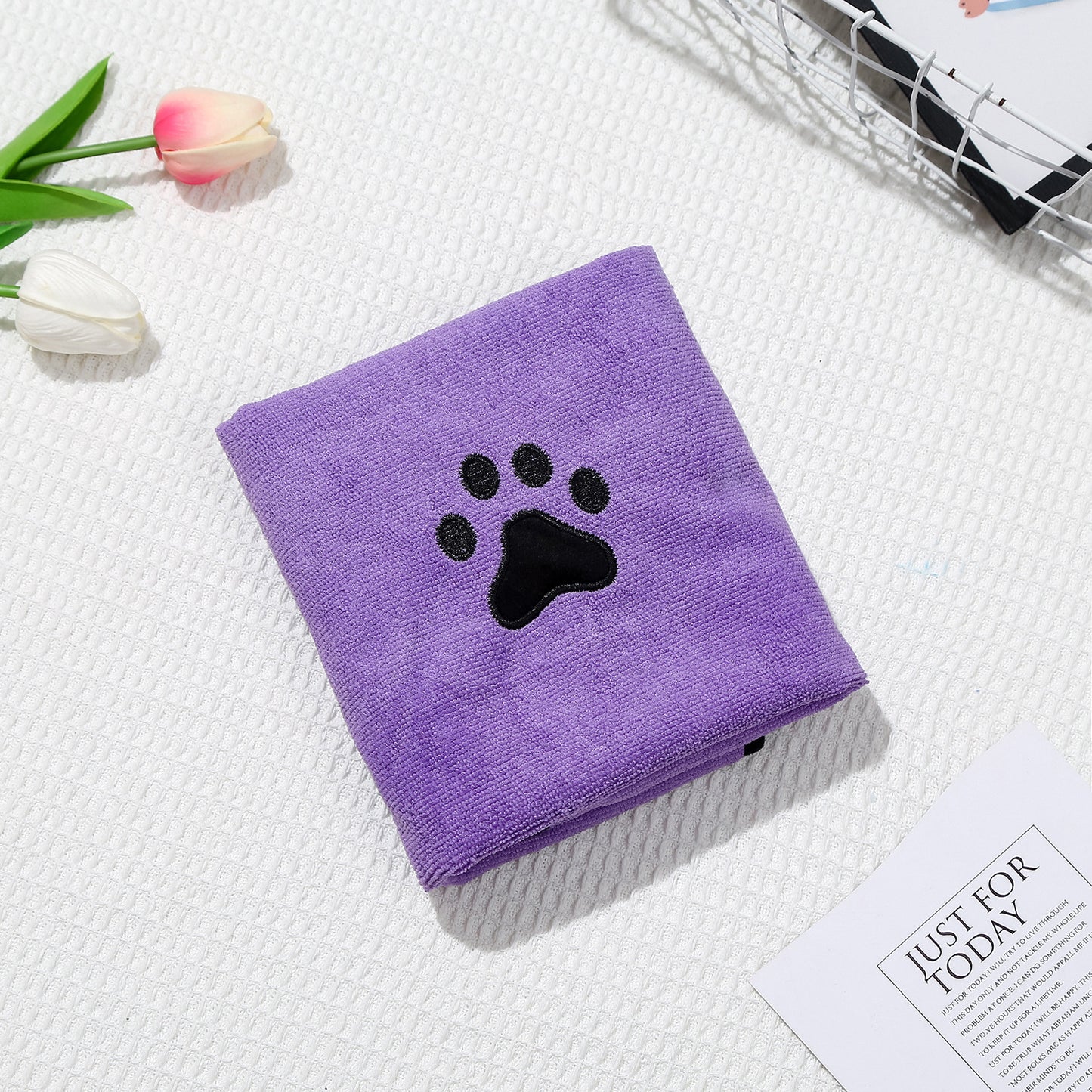 Serenity – Sneldrogende Badhanddoek van Zacht Absorberend Koraal Fleece voor Huisdieren