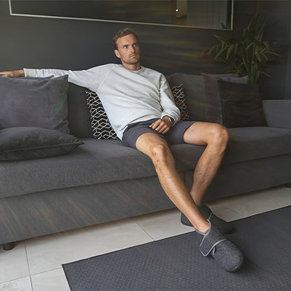 Men's Comfort House Slippers with Adjustable Strap - Vintage Style for All Seasons