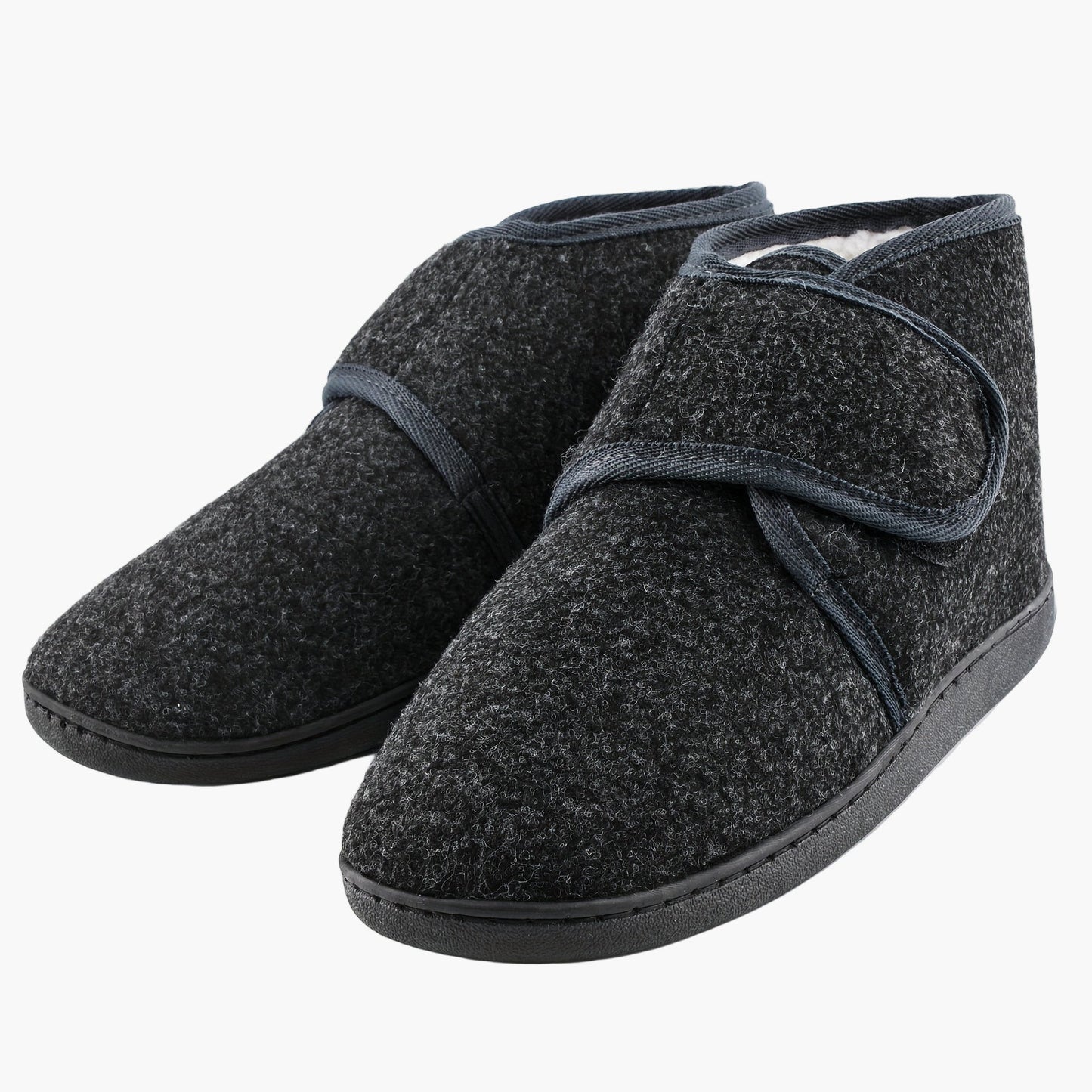 Men's Comfort House Slippers with Adjustable Strap - Vintage Style for All Seasons