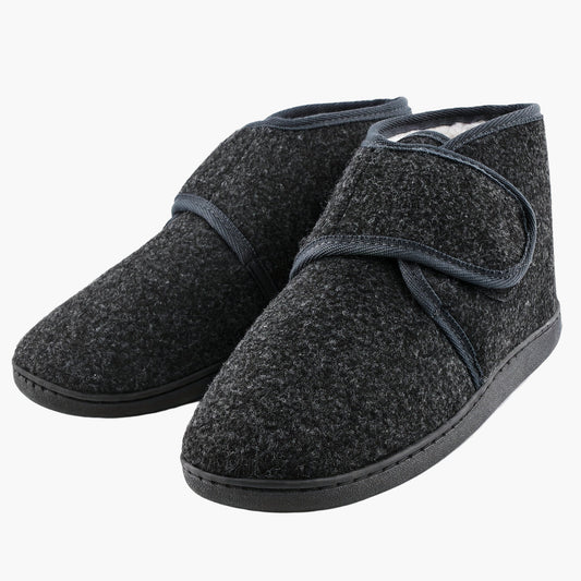 Men's Comfort House Slippers with Adjustable Strap - Vintage Style for All Seasons