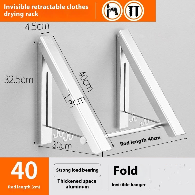 Serenity – Opvouwbare Wandhanger van Ruimtealuminium voor Waterdichte Ondergoed en Jassen