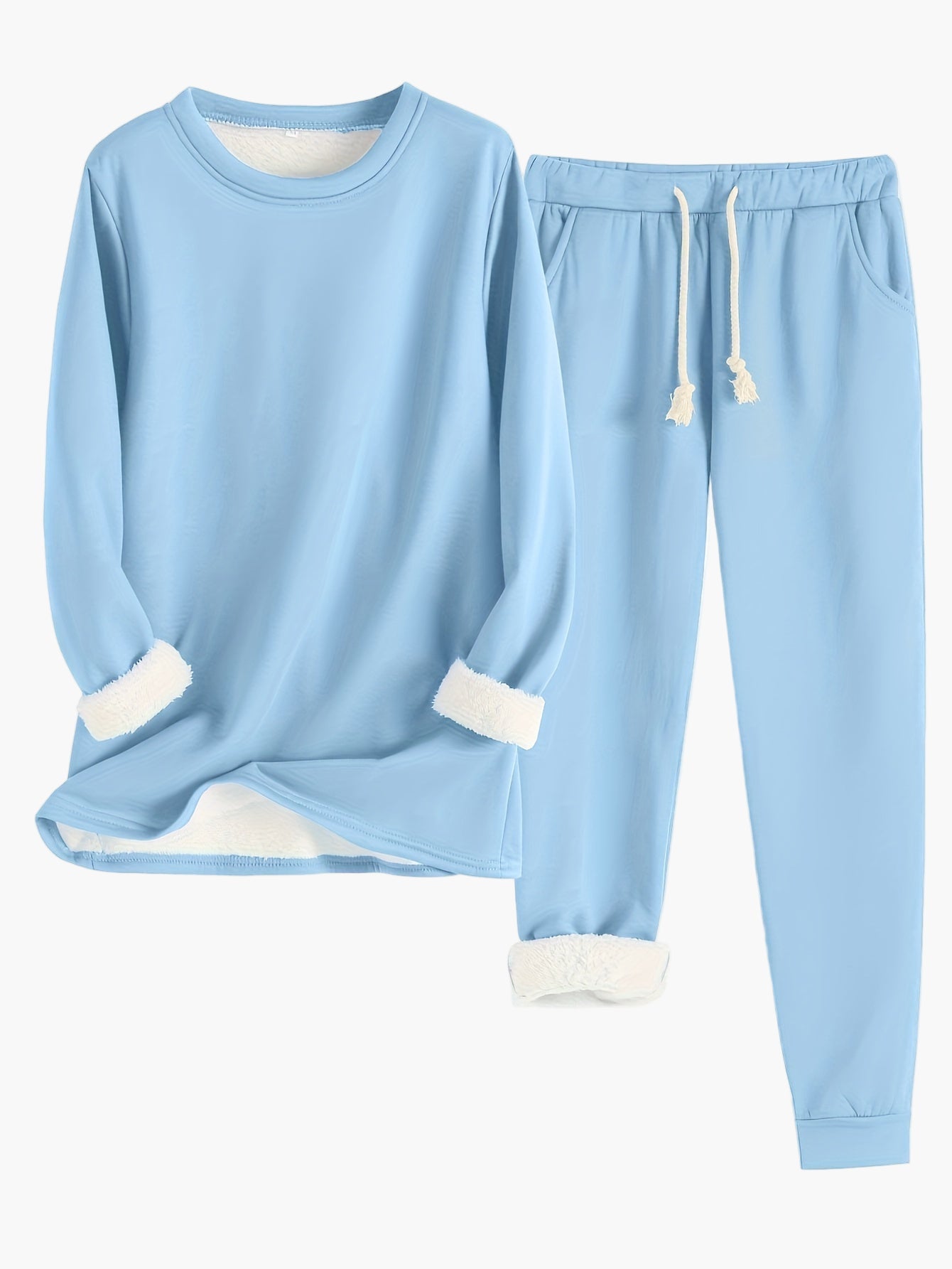 Women's Cozy Relaxed Lounge Set – Two Piece Outfit for Home & Leisure