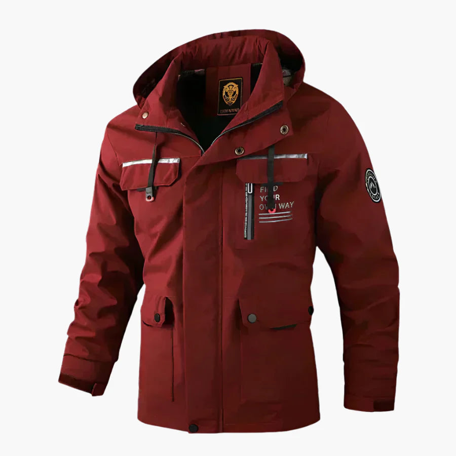 Men's Outdoor Windproof Waterproof Winter Parka Jacket - Urban Style with Hood