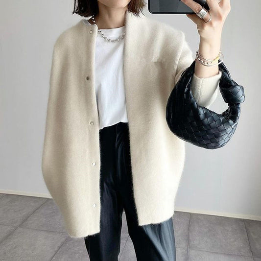 Women's Elegant Button-Up Cardigan Jacket – Casual Versatile Style