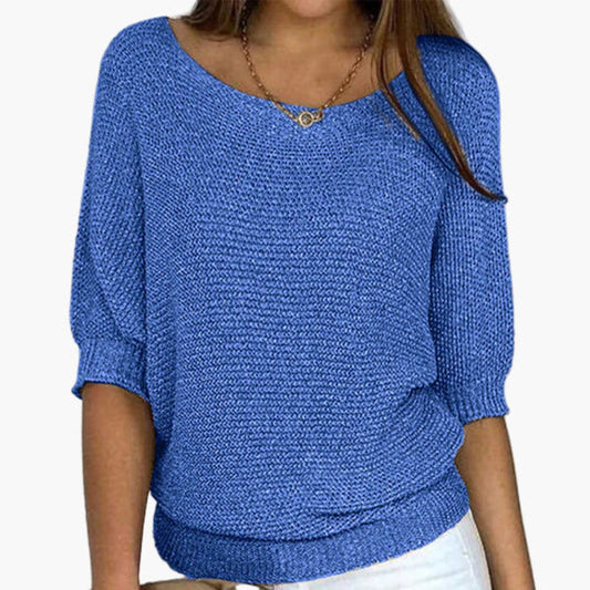 Women's Casual Loose Knit Pullover Sweater - Relaxed Everyday Style
