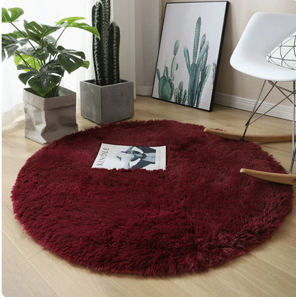 Leontine – Fluffy Rond Tapijt voor Woonkamer Decor Faux Bont Tapijt voor Kinderkamer Lang Pluche Tapijten voor Slaapkamer Modern Mat
