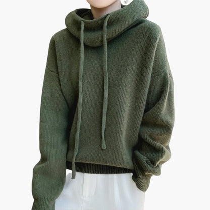 Women's Casual Knit Hoodie Pullover for Everyday Comfort and Style