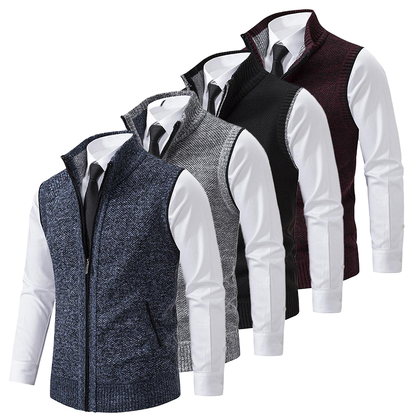 Men's Modern Business Casual Zipper Vest – Versatile Layer for Office and Events