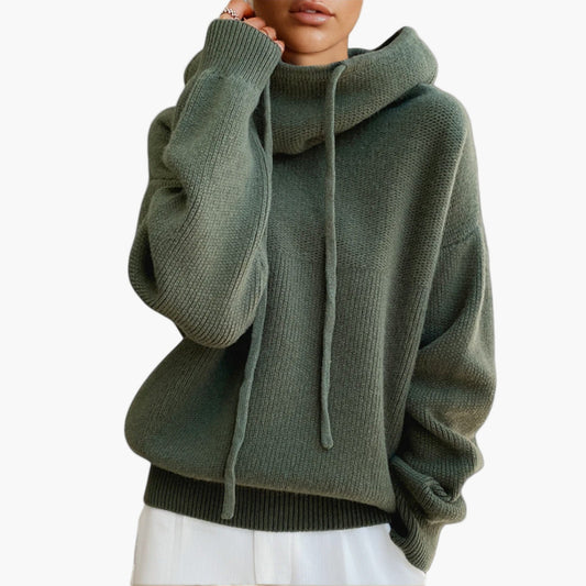 Women's Casual Knit Hoodie Pullover for Everyday Comfort and Style