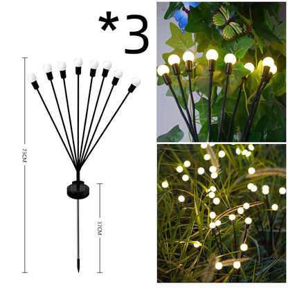 Zonne-Tuinverlichting Vuurvliegjes – 6 t/m 10 Lampjes | Warm Wit of Multikleur | Sfeerverlichting voor Buiten met Bewegende Effecten