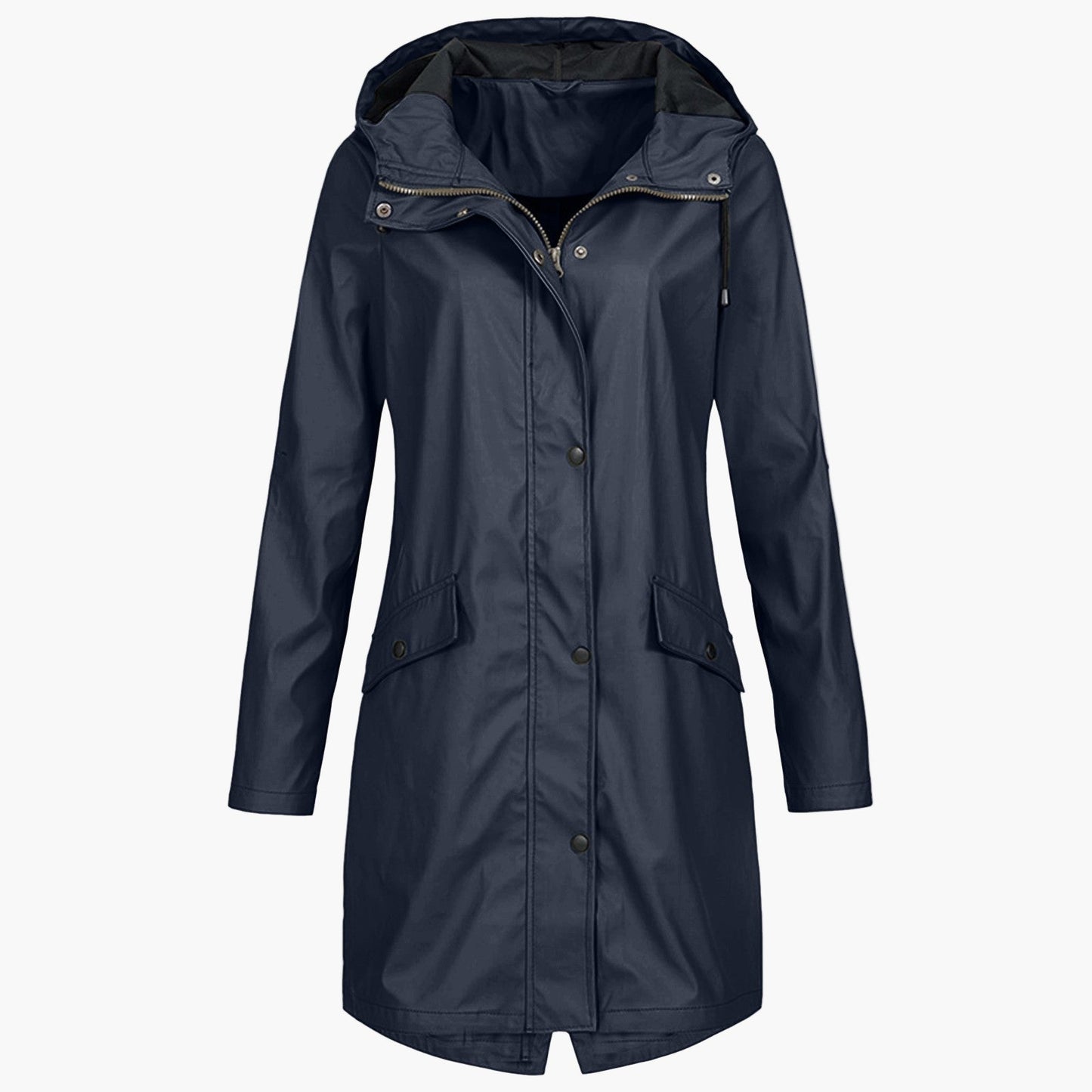 Women's Long Rain Jacket – Stylish Windproof Everyday Coat