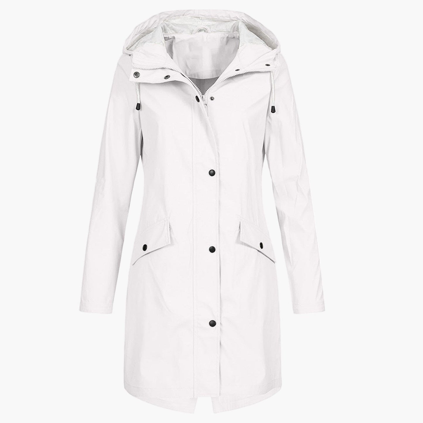Women's Long Rain Jacket – Stylish Windproof Everyday Coat