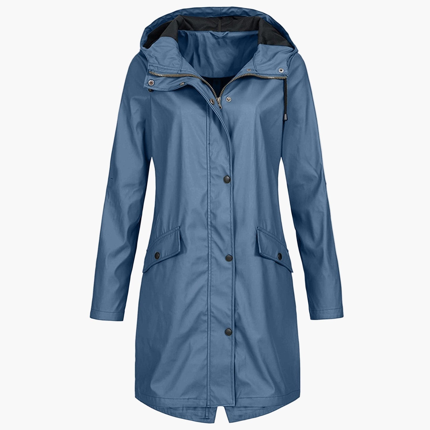 Women's Long Rain Jacket – Stylish Windproof Everyday Coat