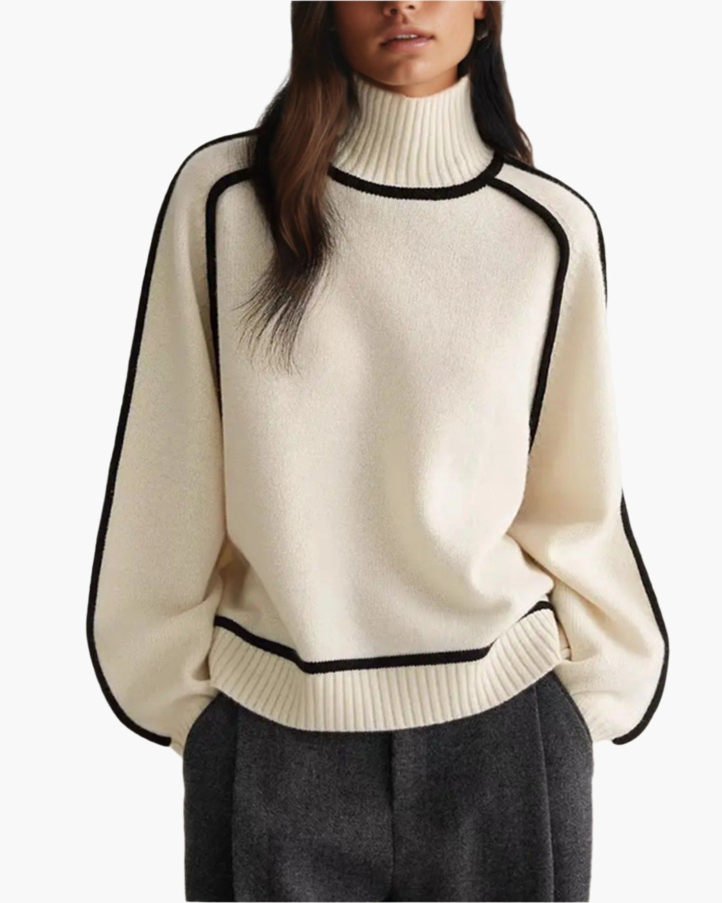 Women's Modern Turtleneck Sweater – Casual & Elegant Loose Fit Pullover for Fall and Winter