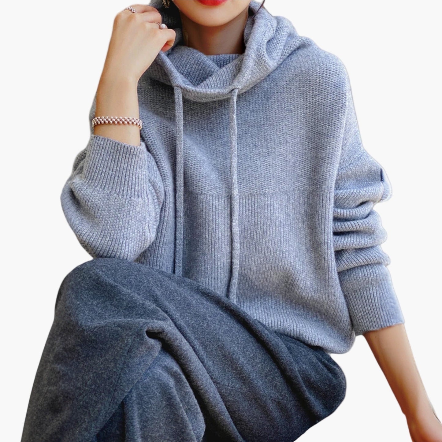 Women's Casual Knit Hoodie Pullover for Everyday Comfort and Style