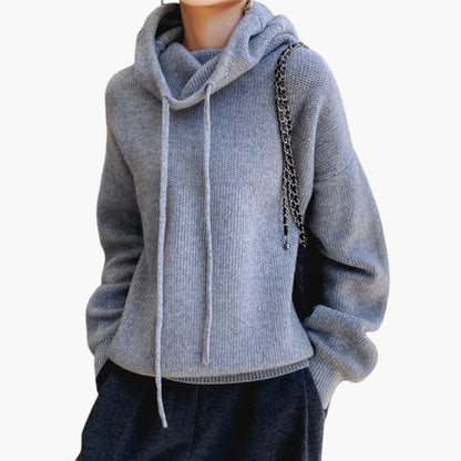 Women's Casual Knit Hoodie Pullover for Everyday Comfort and Style