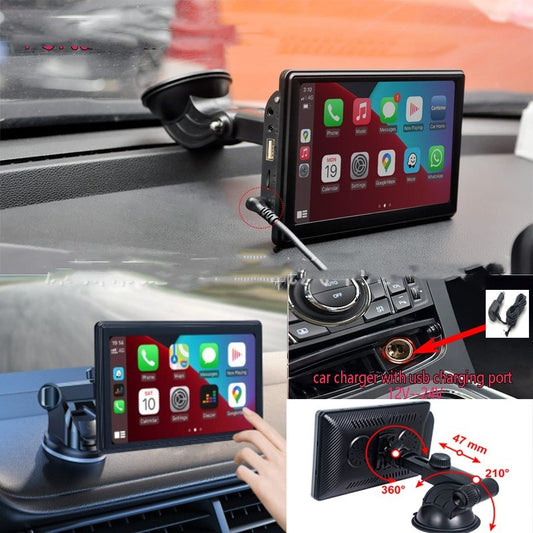 7-Inch GPS Navigatiesysteem – Draagbare Autonavigator met Touchscreen, Autonavi Kaarten, Linux OS, 12V Voeding, Inclusief Oplader