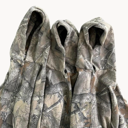 Unisex Oversized Camouflage Streetwear Hoodie for Urban and Outdoor Style