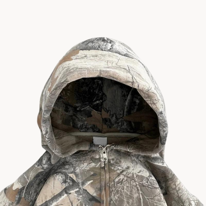 Unisex Oversized Camouflage Streetwear Hoodie for Urban and Outdoor Style
