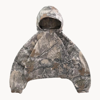 Unisex Oversized Camouflage Streetwear Hoodie for Urban and Outdoor Style