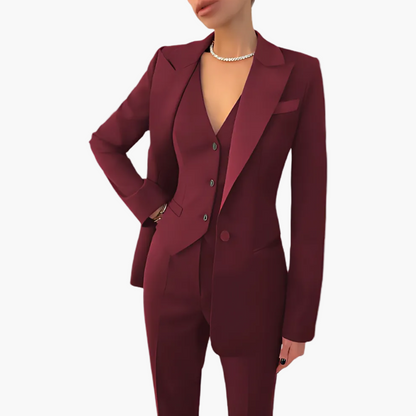 Women's Three-Piece Tailored Suit – Elegant Formal Business Outfit