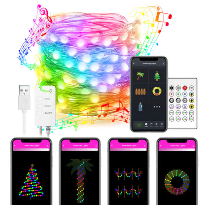 Nova – Slimme LED Lichtsnoer Dansen Met Muziek Sync Droomkleur Feestlamp Guirlande Voor Thuis Kerstmis Nieuwjaars Decor Verlichting