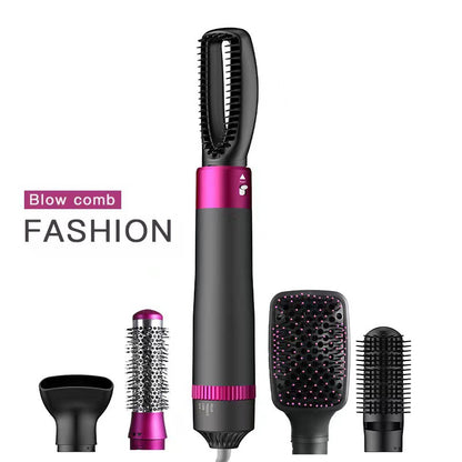 5-in-1 Föhnborstel Set – Haardroger & Stylingtool met Verwisselbare Borstels, 1200W, Verstelbare Warmte, Anti-Verbrandingsontwerp