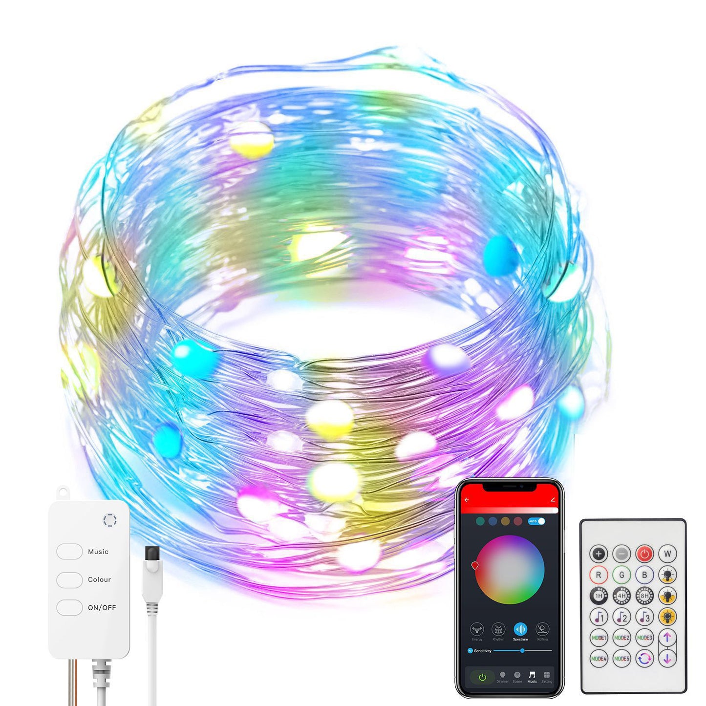 Nova – Slimme LED Lichtsnoer Dansen Met Muziek Sync Droomkleur Feestlamp Guirlande Voor Thuis Kerstmis Nieuwjaars Decor Verlichting
