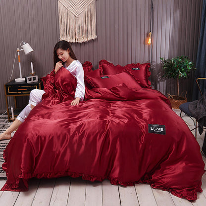 Zephyr – Luxe Washed Zijden Bedlinnen Set van Vier Stukken