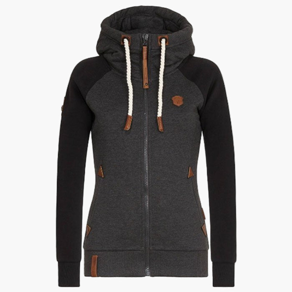 Women's Slim Fit Full-Zip Hoodie – Casual Urban Style for All Seasons
