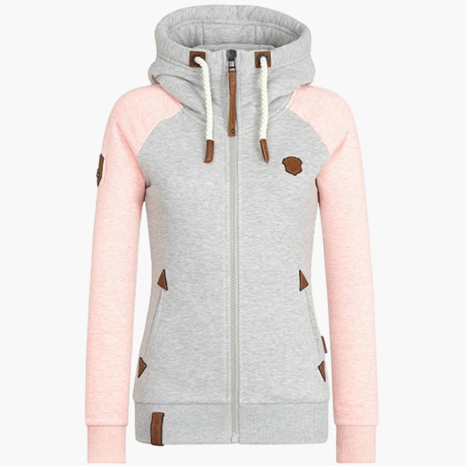 Women's Slim Fit Full-Zip Hoodie – Casual Urban Style for All Seasons