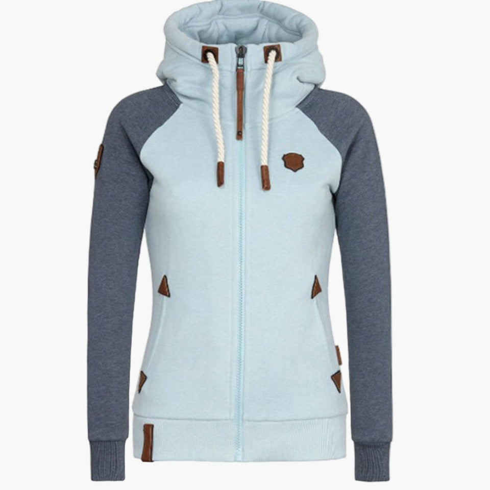 Women's Slim Fit Full-Zip Hoodie – Casual Urban Style for All Seasons
