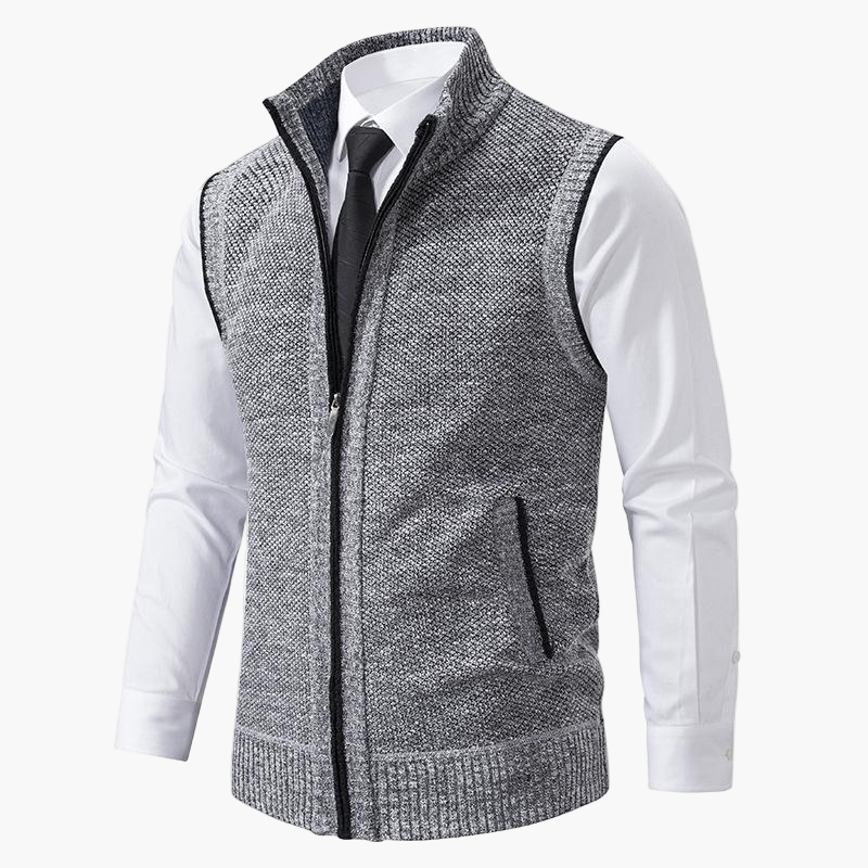 Men's Modern Business Casual Zipper Vest – Versatile Layer for Office and Events