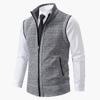 Men's Modern Business Casual Zipper Vest – Versatile Layer for Office and Events