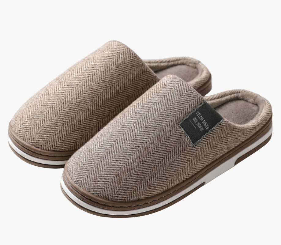 Men's Luxury Slip-On Indoor House Slippers with Anti-Slip Sole, Cozy Warm Comfort, Easy On-Off Style