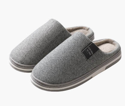 Men's Luxury Slip-On Indoor House Slippers with Anti-Slip Sole, Cozy Warm Comfort, Easy On-Off Style