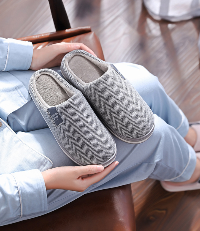 Men's Luxury Slip-On Indoor House Slippers with Anti-Slip Sole, Cozy Warm Comfort, Easy On-Off Style