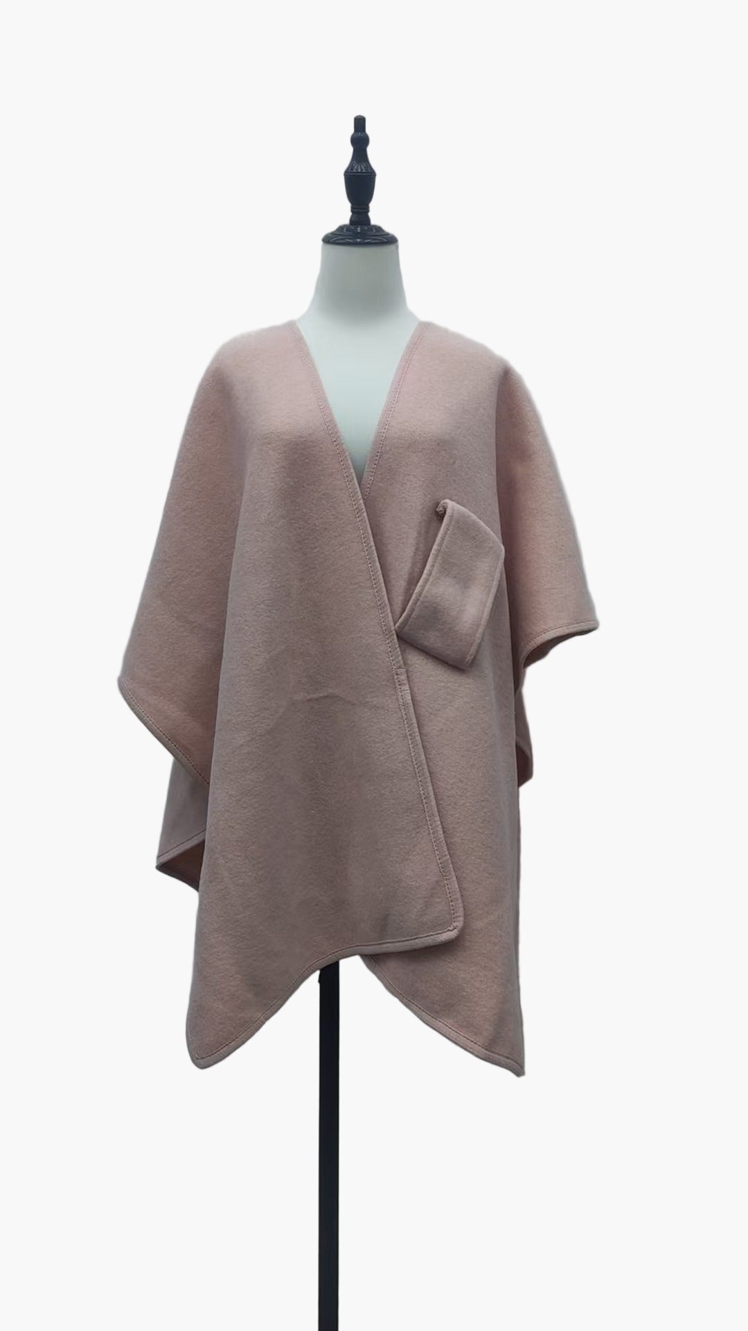 Women's Elegant Versatile Poncho Shawl with Front Loop – Lightweight & Stylish Wrap for All Seasons