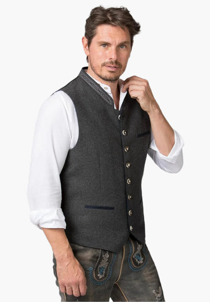 Men's Traditional Bavarian Vest – Classic Oktoberfest Style for Special Occasions