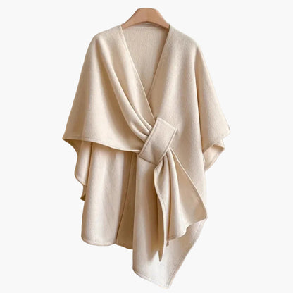 Women's Elegant Versatile Poncho Shawl with Front Loop – Lightweight & Stylish Wrap for All Seasons